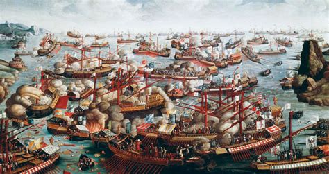 A Batalha de Lepanto; Uma Vitória Naval decisiva que marcou o fim do domínio Otomano no Mediterrâneo e simbolizou a união dos Estados cristãos da Europa.